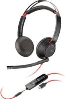 HP 805H3A6 hoofdtelefoon/headset Bedraad Hoofdband Kantoor/callcenter USB Type-C Zwart, Rood