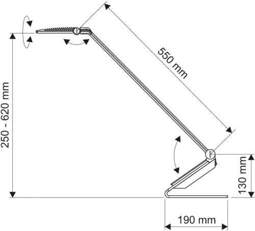 Maul LED bureaulamp MAULsolaris, antraciet