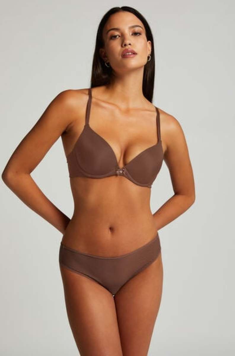 Hunkemöller Invisible brazilian Stripe mesh Bruin