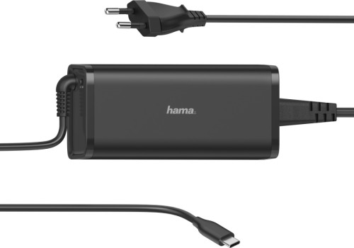 Hama UNIVERSELE USB-C-NOTEBOOK-NETADAPTER, POWER DELIVERY (PD), 5-20V/100W Voeding Zwart