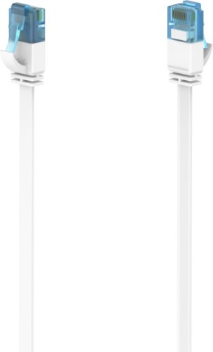 Hama Netwerkkabel, CAT-6a, 10 Gbit/s, U/UTP, plat, 15,00 m UTP kabel Wit