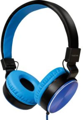LogiLink HS0049BL hoofdtelefoon/headset Hoofdtelefoons Bedraad Hoofdband Muziek Zwart, Blauw