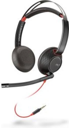 HP POLY Blackwire 5220 3.5mm Top Headset Bedraad Hoofdband Kantoor/callcenter Zwart