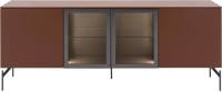 Goossens Excellent Dressoir Fame, 4 deuren staand (2 dichte deuren, 2 midden glasdeuren)