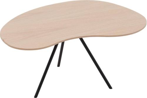 Goossens Salontafel Saya organisch, hout eiken wit, modern design, 79 x 36 x 61 cm