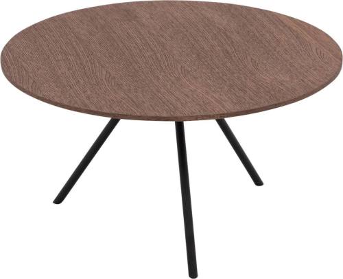 Goossens Salontafel Bo rond, hout eiken donker bruin, modern design, 60 x 33 x 60 cm