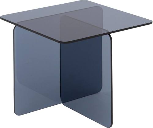 Goossens Salontafel Davey vierkant, glas zwart, modern design, 50 x 46 x 50 cm