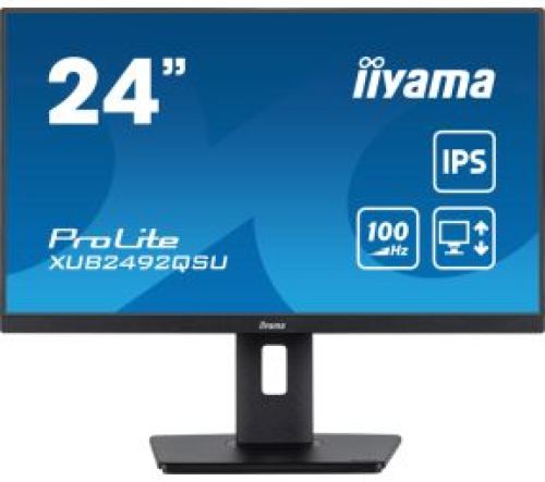 iiyama ProLite XUB2492QSU-B1 computer monitor 60,5 cm (23.8 ) 2560 x 1440 Pixels Wide Quad HD LED Zw