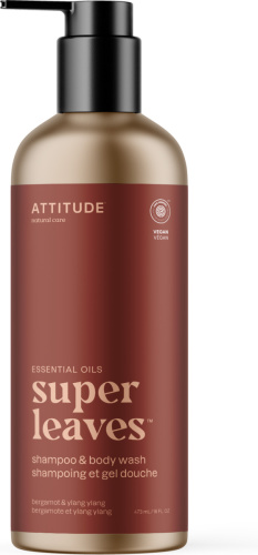 Attitude 2 in 1 Shampoo & Body Wash - Bergamot & Ylang Ylang (473ml)