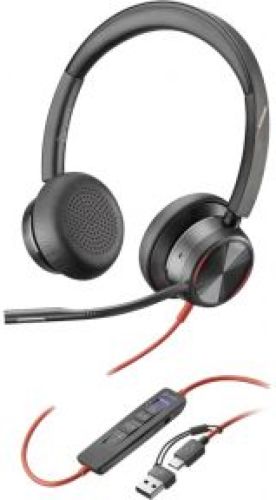 HP 8X225AA hoofdtelefoon/headset Bedraad Hoofdband Kantoor/callcenter USB Type-C Zwart