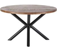 Goossens Eiken, Eettafel rond 130 x 76 x 130 cm