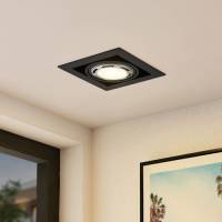Arcchio Yasna inbouwlamp, 1-lamp, zwart