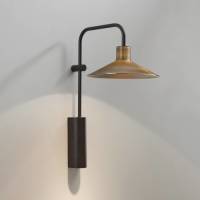 Bover Platet A02 wandlamp E14 schakelaar, messing