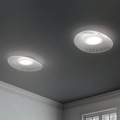 Fabas Luce LED plafondlamp Vela, wit, dimbaar