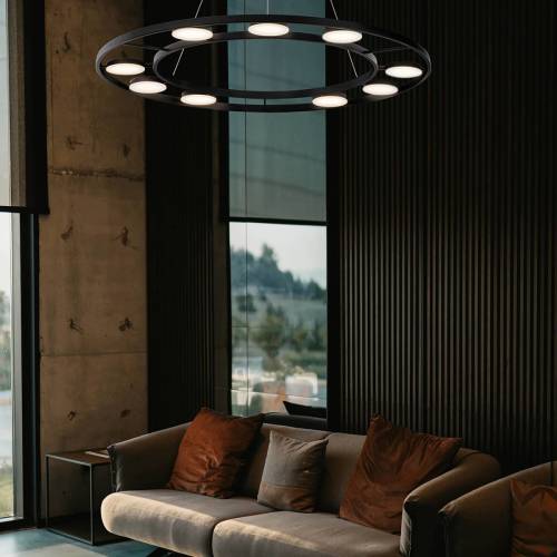 Maytoni Fad LED hanglamp draaibare kappen ∅80cm