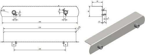 B-SAFETY Hangerset voor noodlamp E-LUX standaard