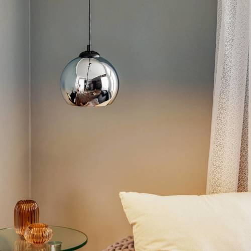 Eko-Light Hanglamp Tory zwart/chroom 1-lamp