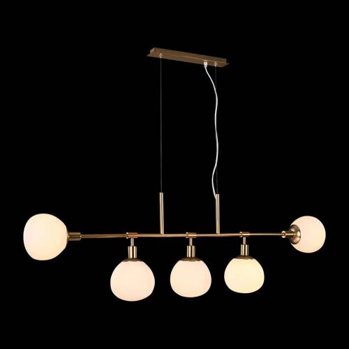 Maytoni Erich hanglamp 5-lamps messing/wit