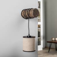 BRITOP Wandlamp Freniso, dennenhout, beige, 1-lamp
