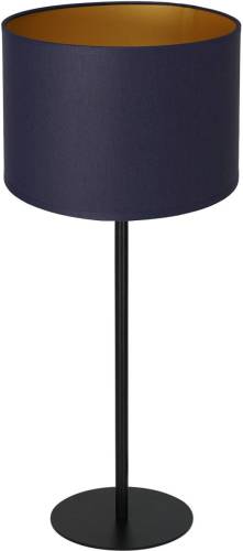 Luminex Tafellamp Soho, cilindervormig hoogte 56cm blauw/goud