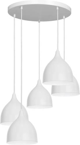 Luminex Hanglamp Nanu 5-lamps rond lichtgrijs