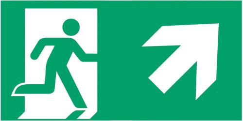 B-SAFETY Schild vluchtroute type G voor L-LUX standaard Eco