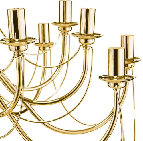 Domiluce Kroonluchter Retro, 16-lamps, goud