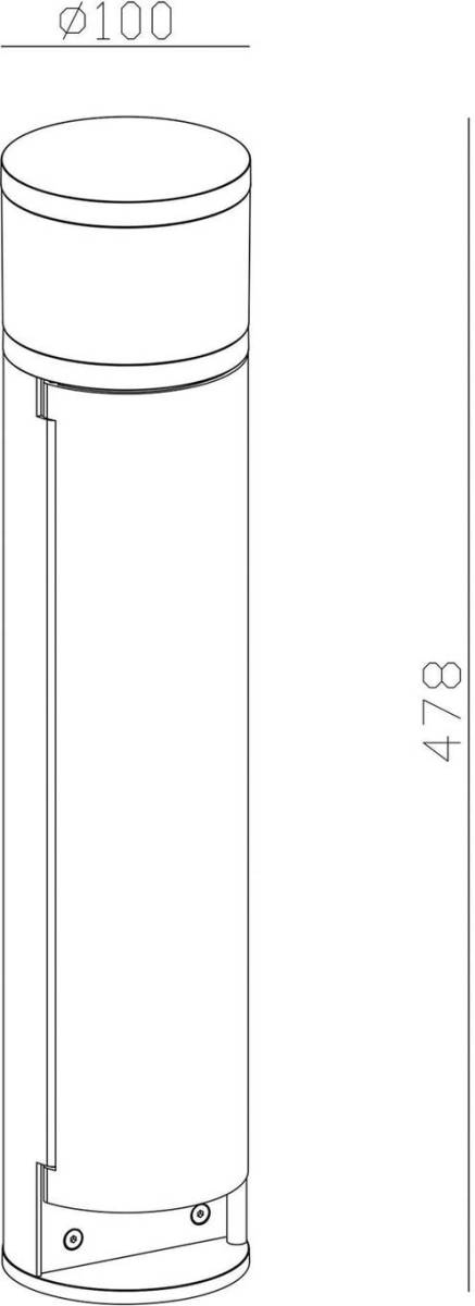 Deko-Light LED contactdooszuil met twee stopcontacten, IP44
