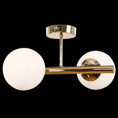 Domiluce Plafondlamp Linea, goud, 2-lamps