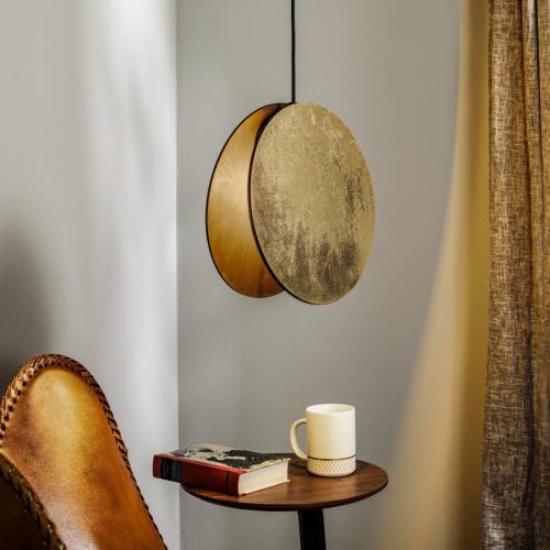 Nowodvorski Lighting Hanglamp Wheel van gefineerd hout, goud