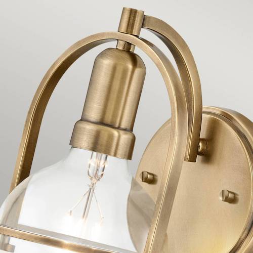 Quintiesse Wandlamp Somerset, 1-lamp, messing