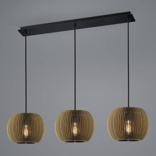 HELL Layer hanglamp van karton, rond, 3-lamps