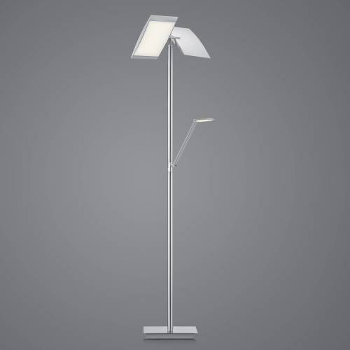 HELL LED vloerlamp Wim 2-lamps leeslamp nikkel/chroom