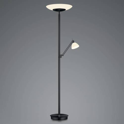 HELL LED vloerlamp Findus, 2-lamps, zwart