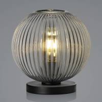 HELL Loft tafellamp met rookglas, 1-lamp, rond