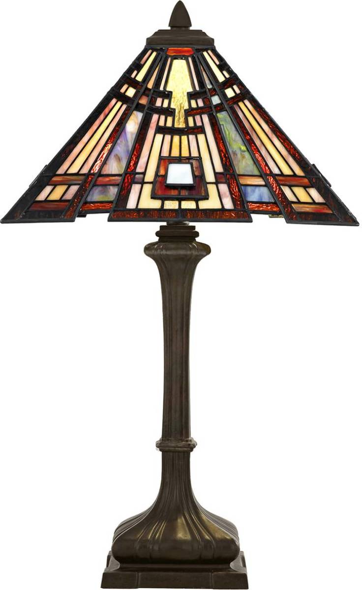 QUOIZEL Tafellamp Classic Craftsman in Tiffany-design
