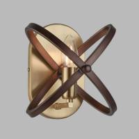 Searchlight Wandlamp Hoopla, messing/brons