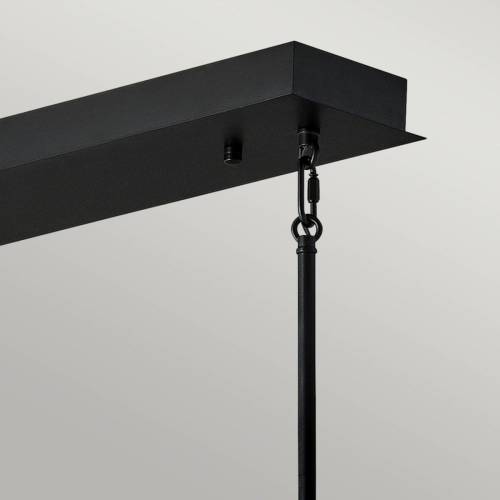 Quintiesse LED hanglamp Styx, zwart, 3.000 K 30,5 x 113cm