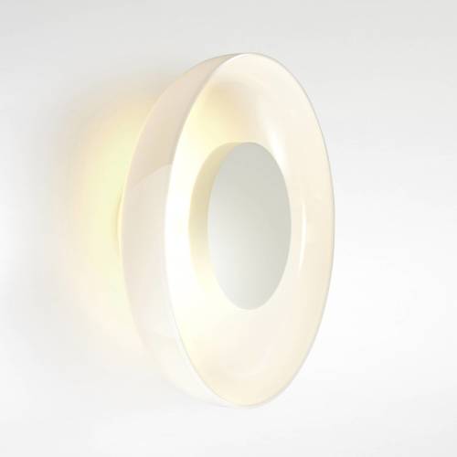 Marset Aura LED wandlamp, Ø 25 cm, opaal