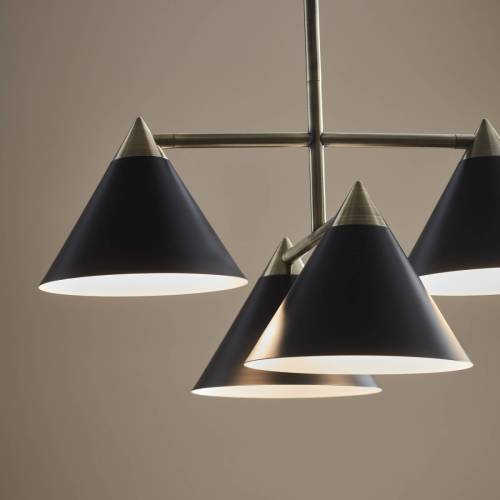 Markslöjd Hanglamp Klint van metaal zwart 4-lamps