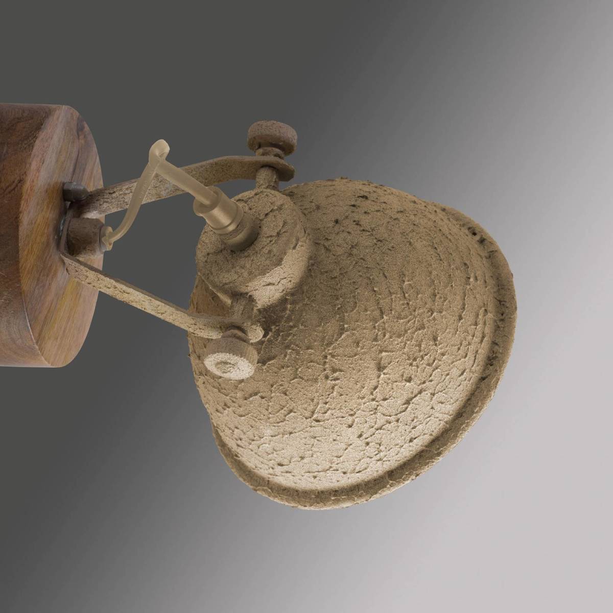 JUST LIGHT. Wandlamp Samia 1-lamp mangohout beige structuur