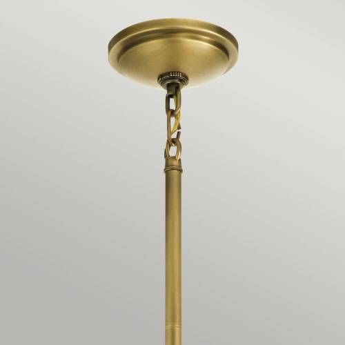 Quintiesse Tollis hanglamp, messing/wit, 1-lamp, Ø 40,8cm