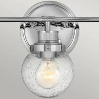 Quintiesse Badkamer wandlamp Poppy, 3-lamps, chroom