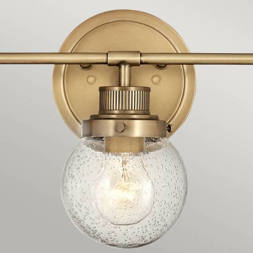 Quintiesse Badkamer wandlamp Poppy, 3-lamps, messing