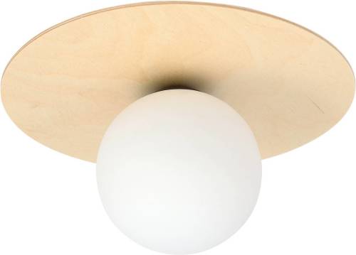 EMIBIG LIGHTING Plafondlamp Kenzo, rond, bruin/wit, 1-lamps