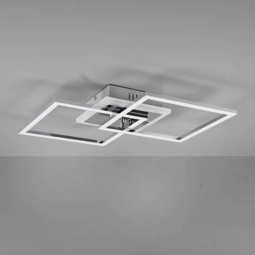 Reality Leuchten LED plafondlamp Venida, vierkant, chroom