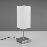 Reality Leuchten Tafellamp Ole met USB-aansluiting, wit/nikkel