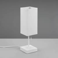 Reality Leuchten Tafellamp Ole met USB-aansluiting, wit/wit
