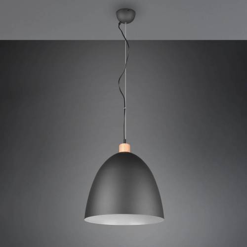 Reality Leuchten Hanglamp Jagger, 1-lamp, Ø 40 cm, zwart