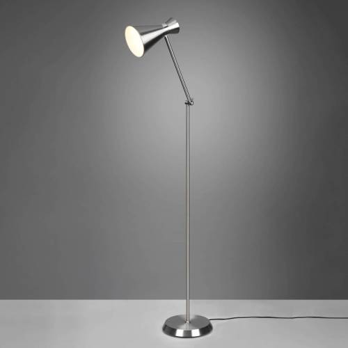 Reality Leuchten Vloerlamp Enzo, hoogte 150 cm, nikkel